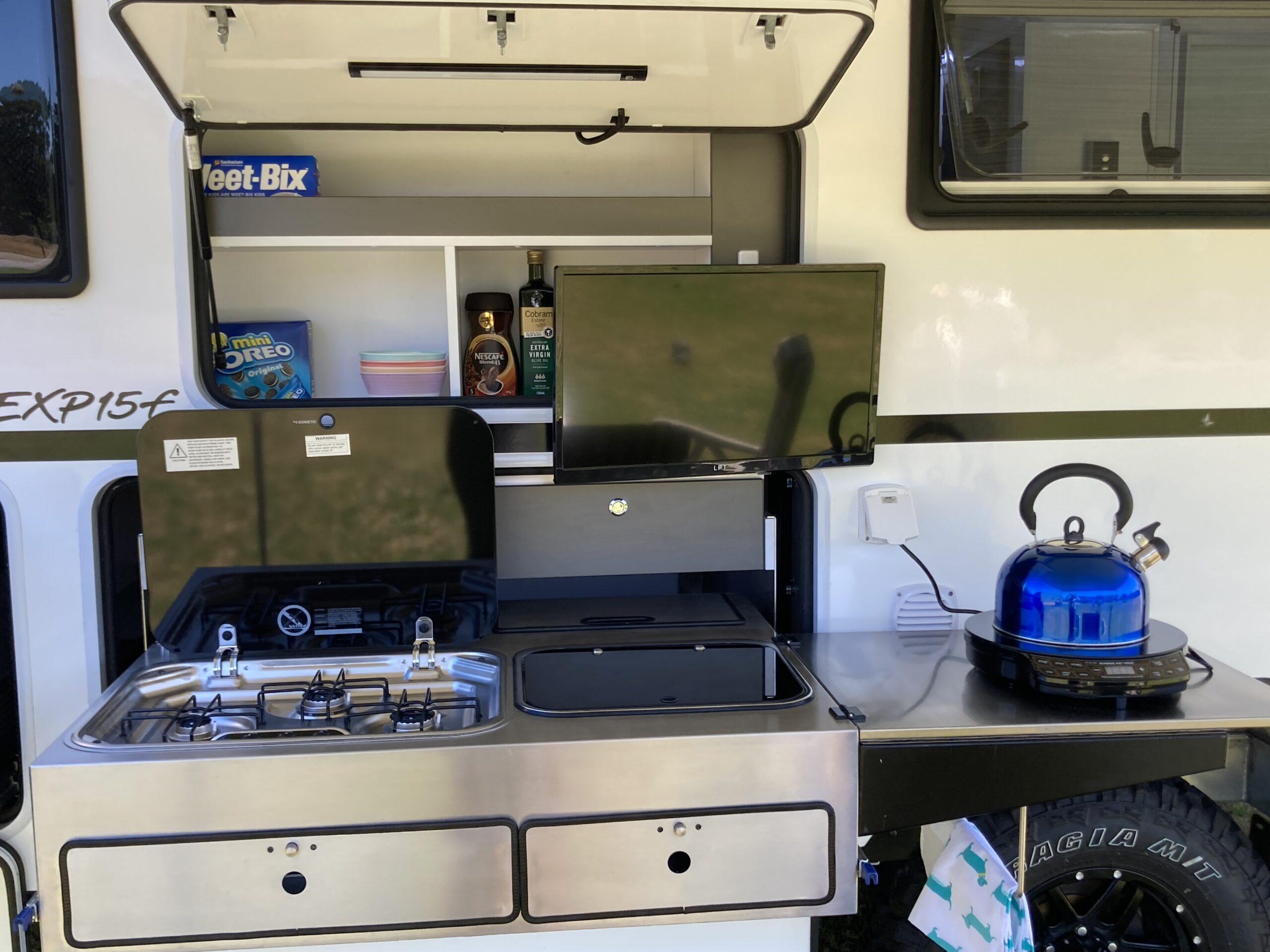 caravan kitchen for off-grid camping