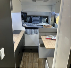 internal luxury caravan set up